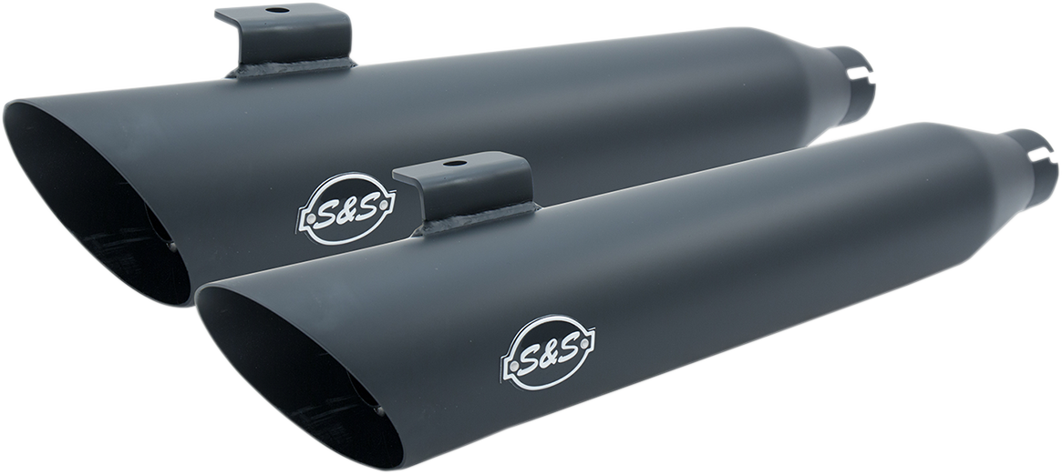 S&S CYCLE Slash Cut Mufflers - Black 550-0724