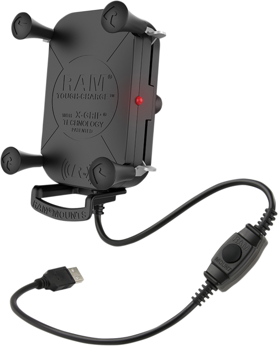 RAM MOUNTS Device Holder - Tough-Charge - Charging - Wireless - Waterproof - X-Grip Tech RAM-HOL-UN12WB