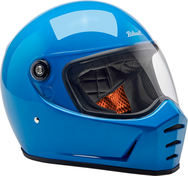 BILTWELL Lane Splitter Motorcycle Helmet - Gloss Tahoe Blue - XS 1004-129-501