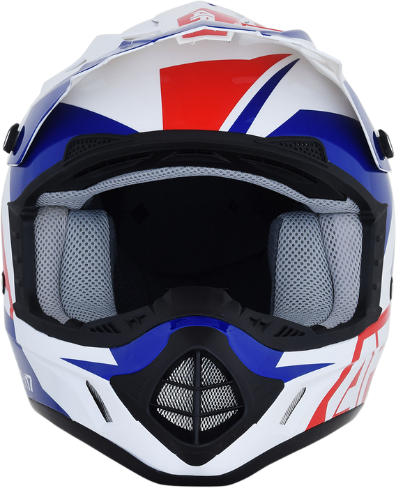 AFX FX-17 Helmet - Aced - Red/White/Blue - Medium 0110-6480