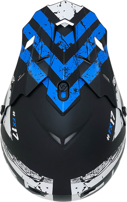 AFX FX-17Y Helmet - Attack - Matte Black/Blue - Small 0111-1408