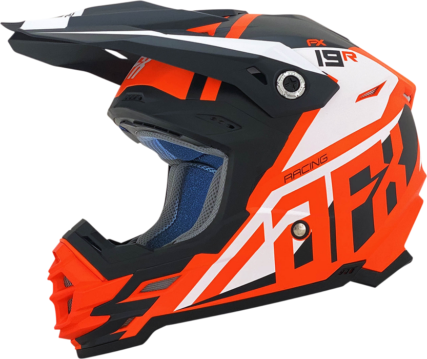 AFX FX-19R Motorcycle Helmet - Racing - Matte Orange - Large 0110-7085