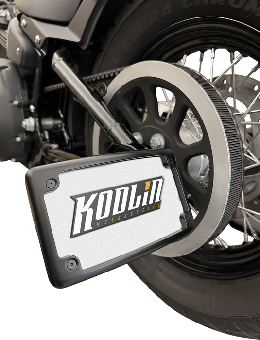 KODLIN MOTORCYCLE License Plate Bracket - M8 Softail - Black KUS20501