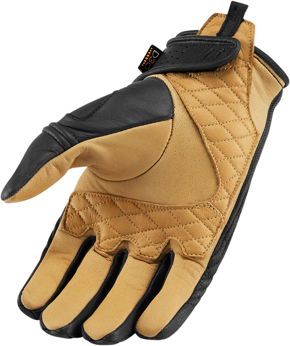 ICON AXYS™ Motorcycle Leather Gloves - Black - Large 3301-2880