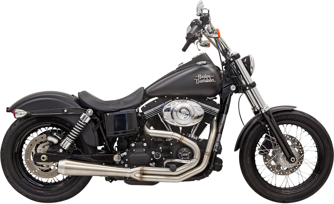 BASSANI XHAUST Road Rage 3 Exhaust - Stainless  1991-2017 Dyna /Fat Bob 1D1SS