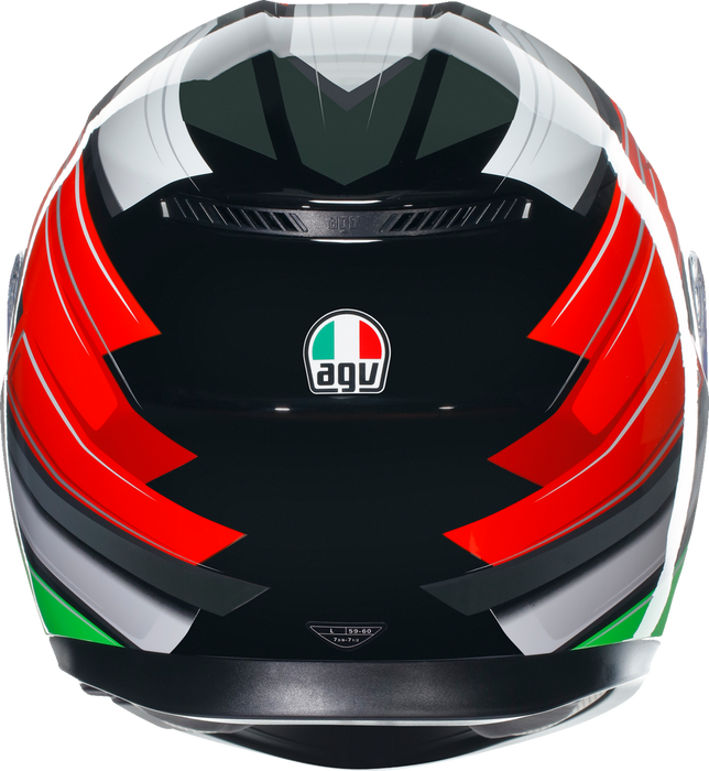 AGV K3 Motorcycle Helmet - Wing - Black/Italy - XL 2118381004007XL