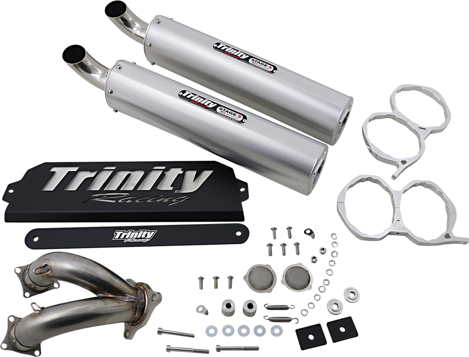 TRINITY RACING RZR Pro XP Muffler - Brushed TR-4173S