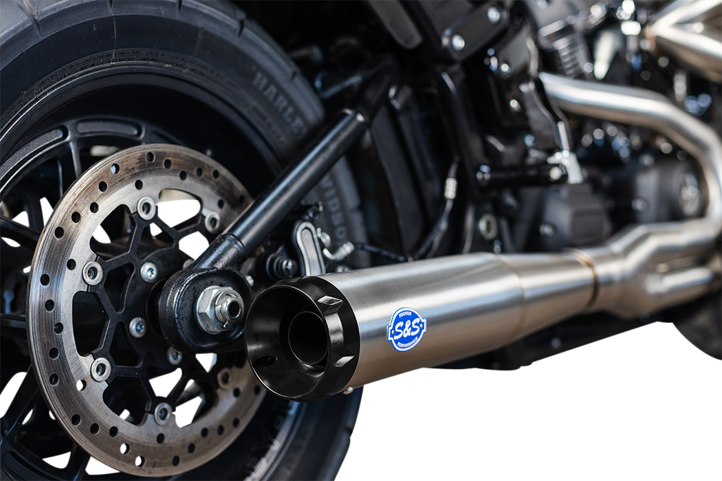 S&S CYCLE SuperStreet 2:1 50 State Exhaust System - M8 Softail - Stainless Steel 550-0996B