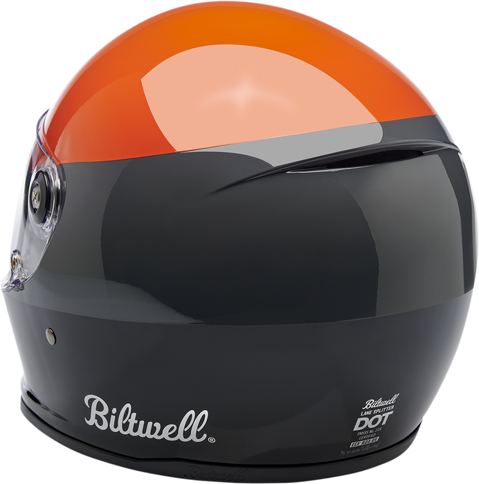 BILTWELL Lane Splitter Helmet - Gloss Podium Orange/Gray/Black - XS 1004-550-101