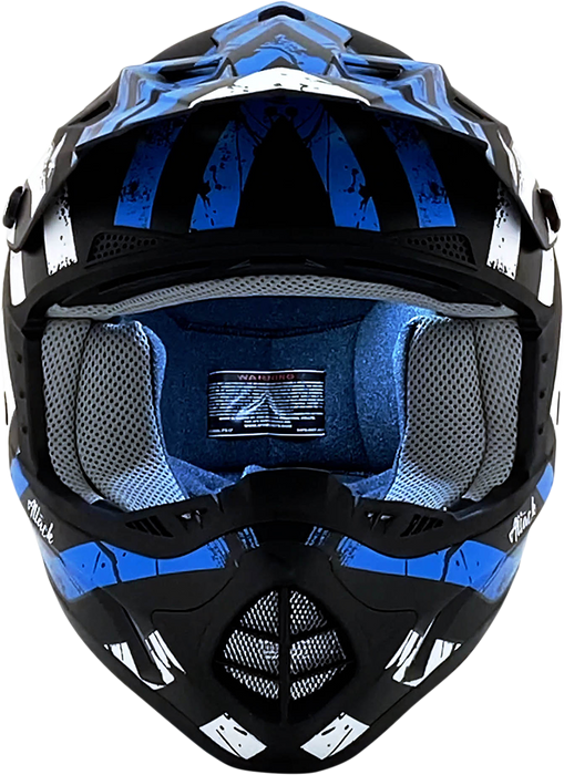 AFX FX-17Y Helmet - Attack - Matte Black/Blue - Small 0111-1408