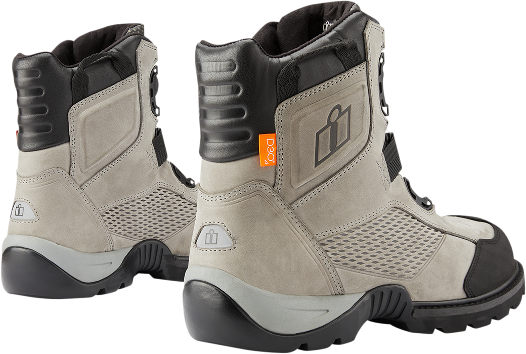 ICON Stormhawk Boots - Gray - Size 10 3403-1178