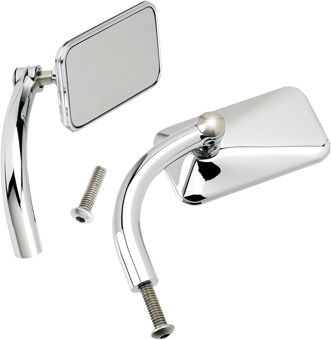 BILTWELL Rectangular Mirrors - Chrome 6502-200-502