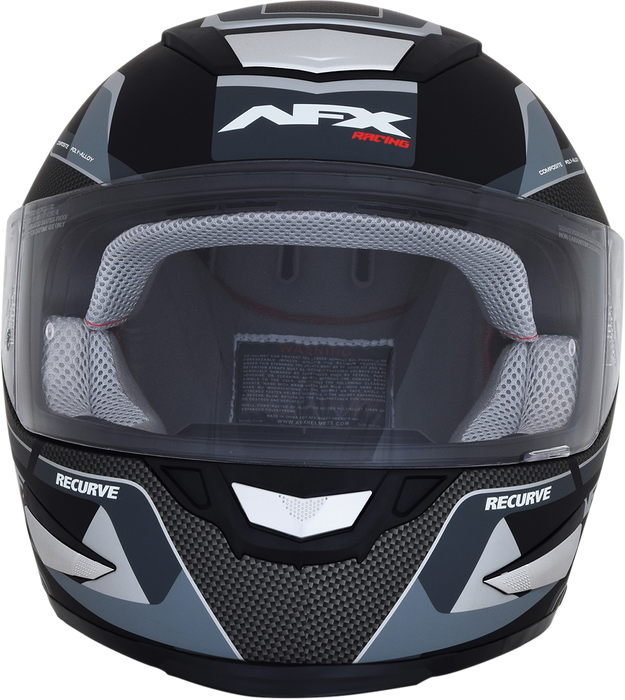 AFX FX-99 Motorcycle Helmet - Recurve - Matte Black/Gray - Small 0101-11136