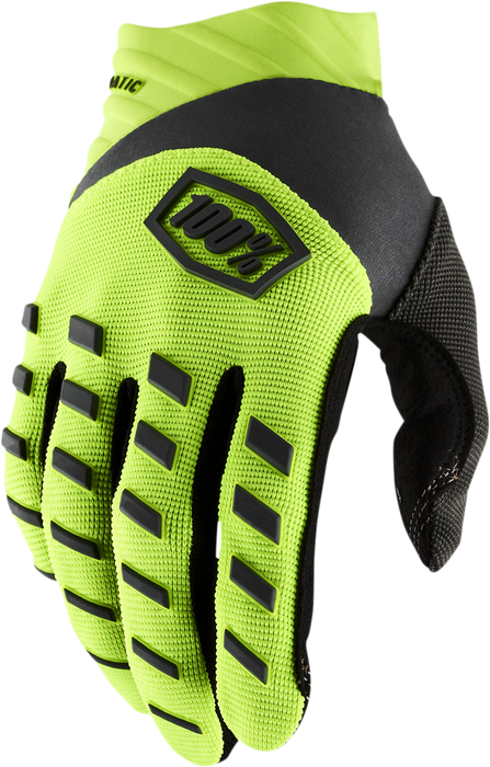 100% Airmatic Gloves - Fluorescent Yellow/Black - 2XL 10000-00014