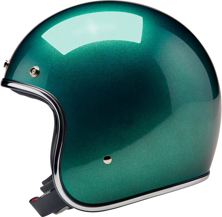 BILTWELL Bonanza Motorcycle Helmet - Metallic Catalina Green - XS 1001-358-201