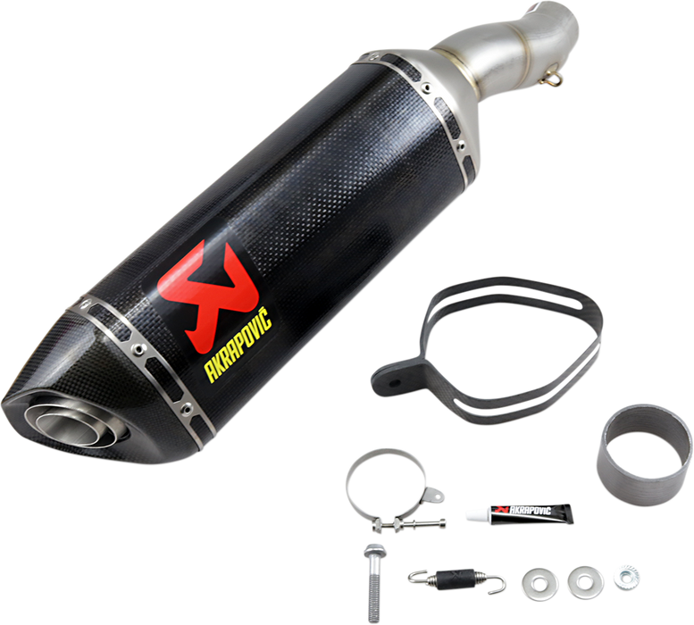 Akrapovic Exhaust Kawasaki ZX6R ZX626 2009-2024 Slip-On Line Muffler in Carbon Fiber S-K6SO7-ZC