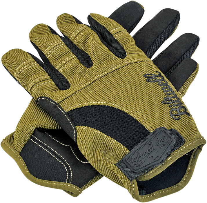 BILTWELL Moto Gloves - Olive/Black - 2XL 1501-0309-006