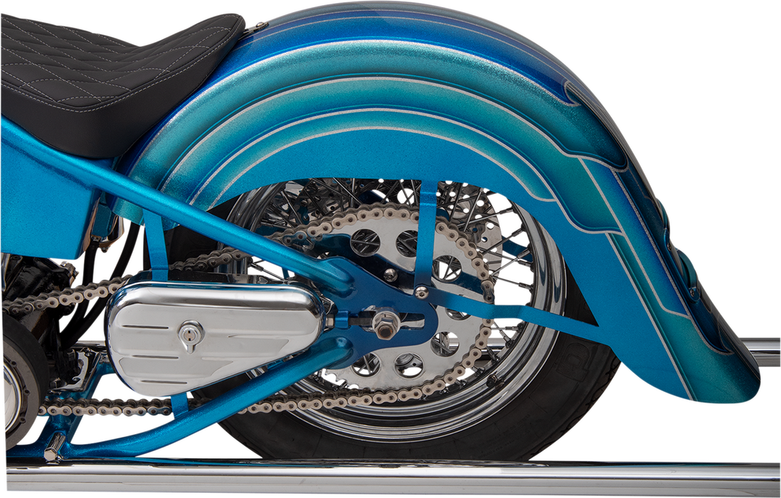 KLOCK WERKS Benchmark 4" Stretched Rear Fender - Frenched - Steel - For Custom Application KWF-02-0400