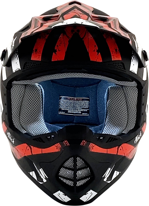 AFX FX-17 Motorcycle Helmet - Attack - Matte Black/Red - XS 0110-7148