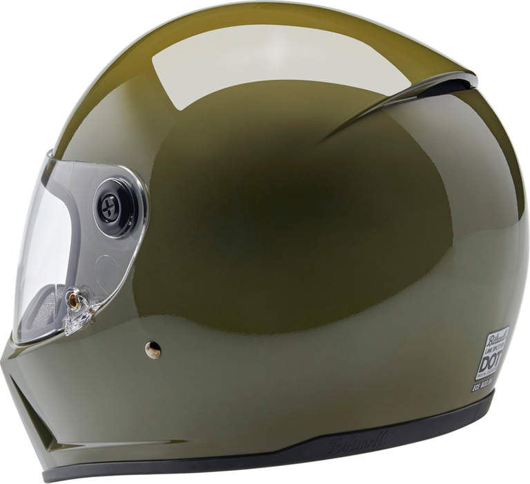 BILTWELL Lane Splitter Helmet - Gloss Olive Green - Small 1004-154-502