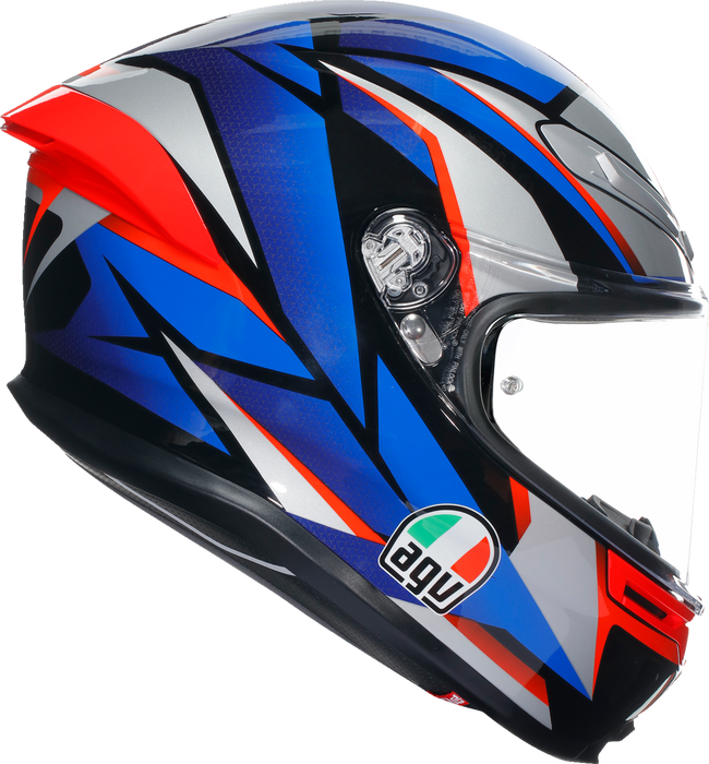 AGV K6 S Motorcycle Helmet - Slashcut - Black/Blue/Red - Small 2118395002015S