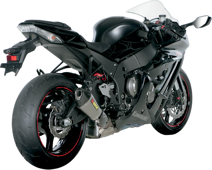 Akrapovic Exhaust Kawasaki ZX10R 2011-2015 Slip-On Triangle Muffler in Titanium S-K10SO7T-HASZ