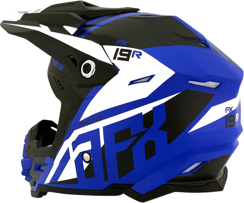 AFX FX-19R Motorcycle Helmet - Racing - Matte Blue - Medium 0110-7069