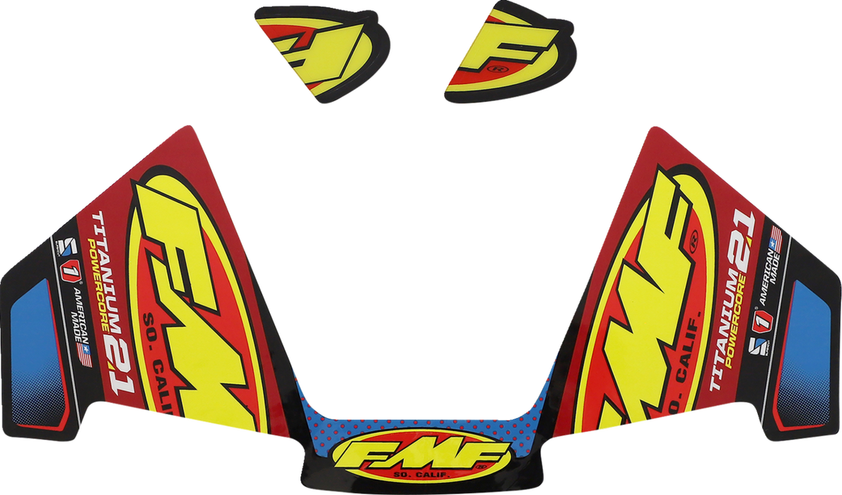 FMF Exhaust Replacement Decal - Titanium Powercore 2.1 014950 4320-2527