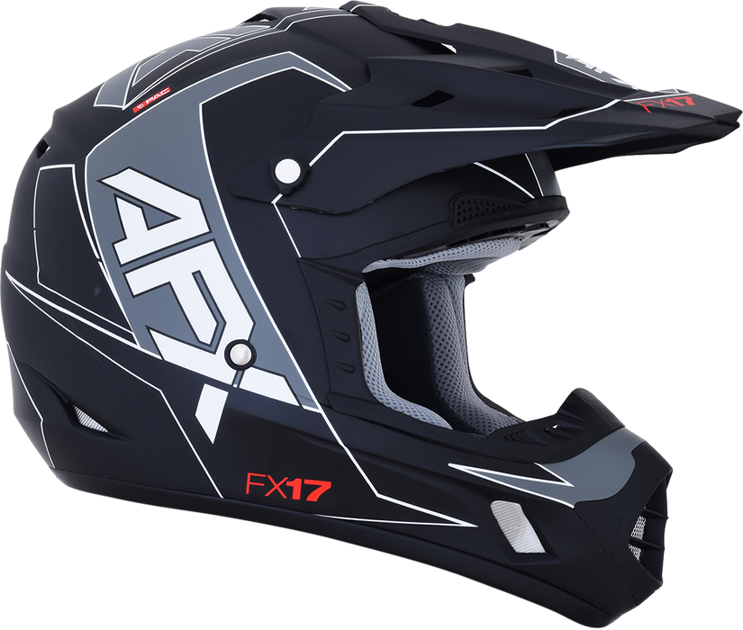 AFX FX-17 Helmet - Aced - Matte Black/White - XL 0110-6492