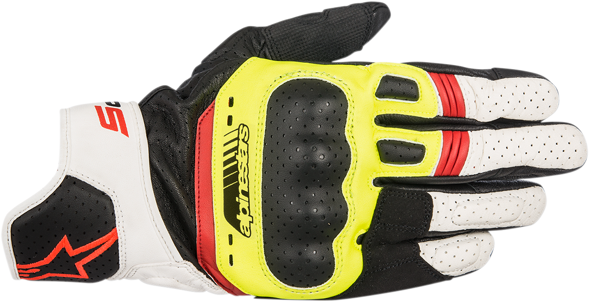 ALPINESTARS SP-5 Gloves - Black/Fluo Yellow/White/Fluo Red - XL 3558517-1503-XL