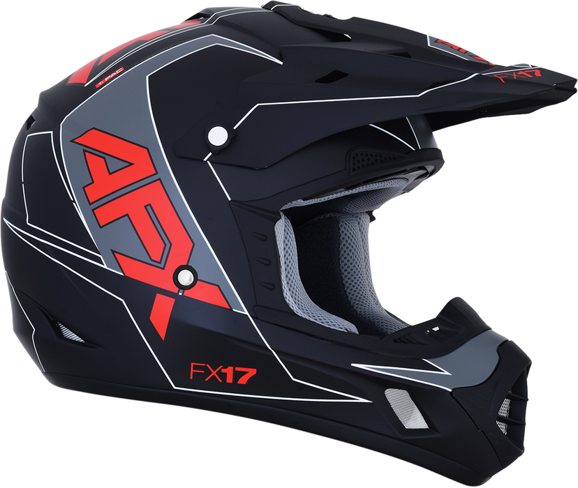 AFX FX-17 Helmet - Aced - Matte Black/Red - 2XL 0110-6488