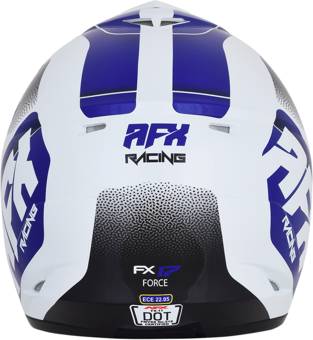 AFX FX-17 Motorcycle Helmet - Force - Pearl White/Blue - Medium 0110-5239