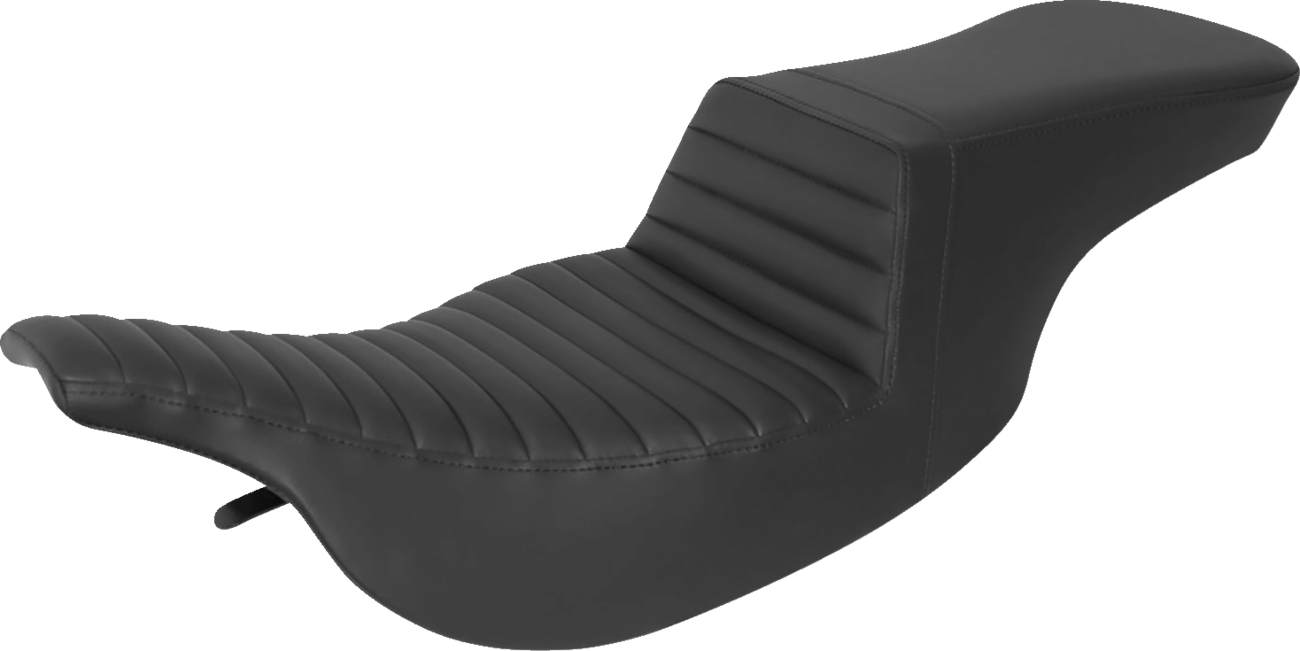 SADDLEMEN Step-Up Seat - Front Tuck-n-Roll - Black - FLH 897-07-191