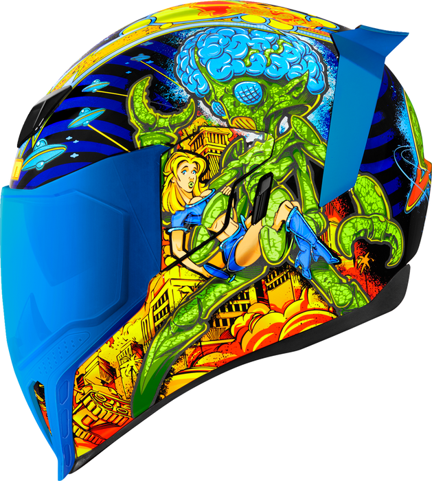 ICON Airflite™ Motorcycle Helmet - Bugoid Blitz - Blue - Large 0101-15549