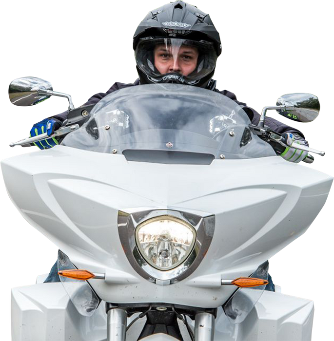 KLOCK WERKS Flare™ Windshield - 11" - Clear - Victory KWW-06-0542