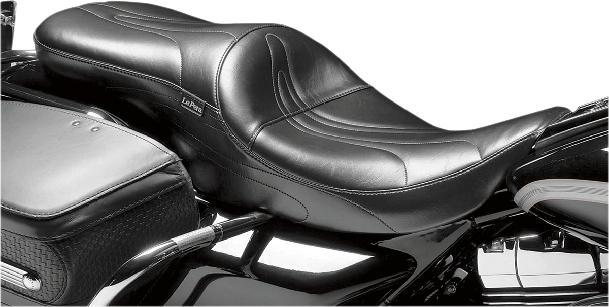 LE PERA Sorrento 2-Up Seat - Stitched - Black - FLHR '02-'07 LH-907RK