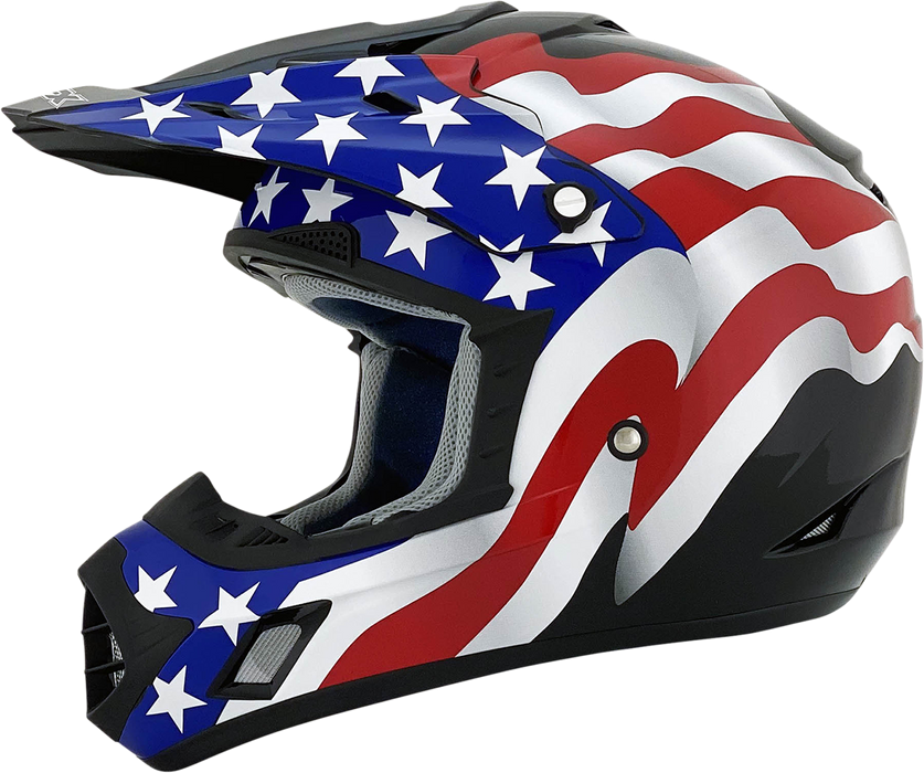 AFX FX-17 Motorcycle Helmet - Flag - Black - XS 0110-2368