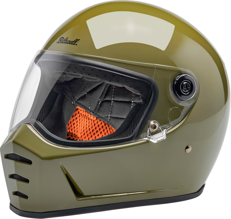 BILTWELL Lane Splitter Motorcycle Helmet - Gloss Olive Green - Medium 1004-154-503