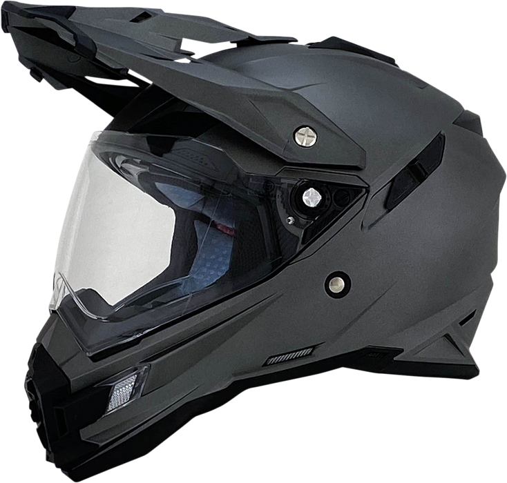 AFX FX-41DS Motorcycle Helmet - Frost Gray - Medium 0110-3762