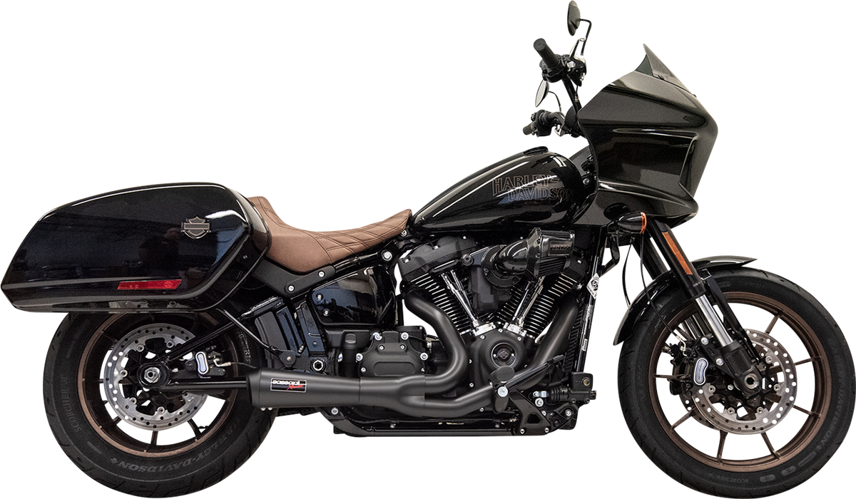 BASSANI XHAUST The Ripper Short Road Rage 2-into-1 Exhaust System - Black 1S74B