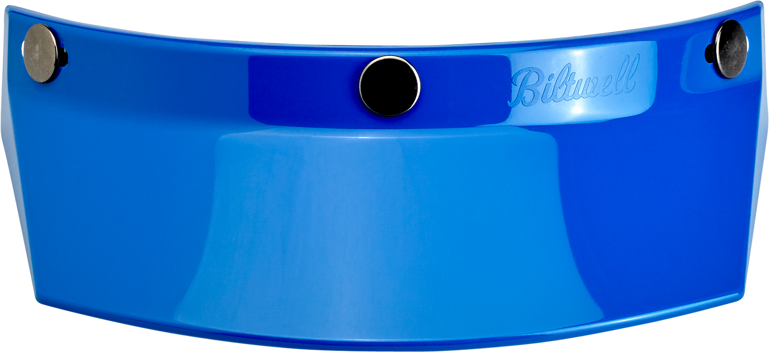 BILTWELL Moto 3-Snap Visor - Blue 2002-564