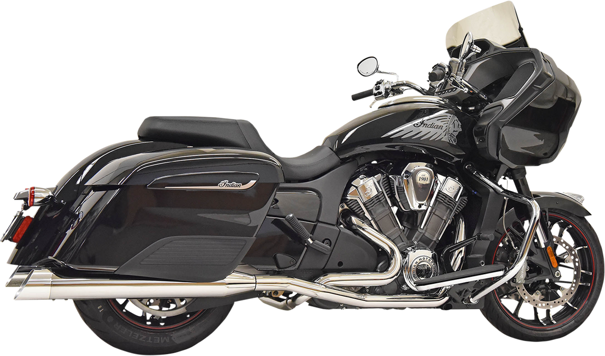 BASSANI XHAUST Exhaust Dual Challenger - Chrome Indian Challenger 2020-2021 8H16S