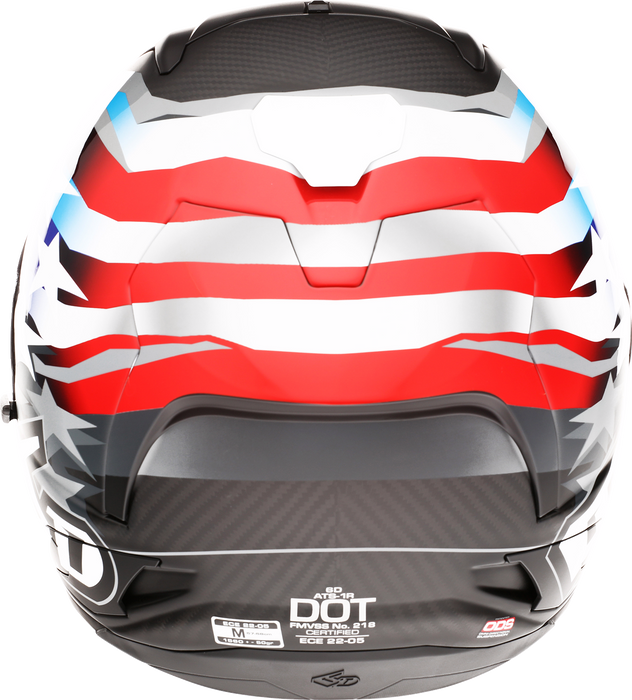 6D ATS-1R Motorcycle Helmet - Patriot - Red/White/Blue - Large 30-0697