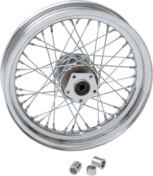 DRAG SPECIALTIES Front Wheel - Dual Disc/ABS - Chrome - 16"x3.00" - '84-'98 FLT 64342N