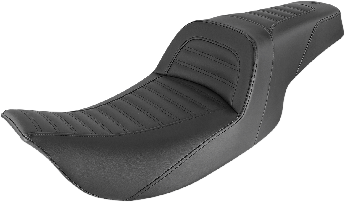 SADDLEMEN Slim Roll & Pleat Seat - Black 897-06-161