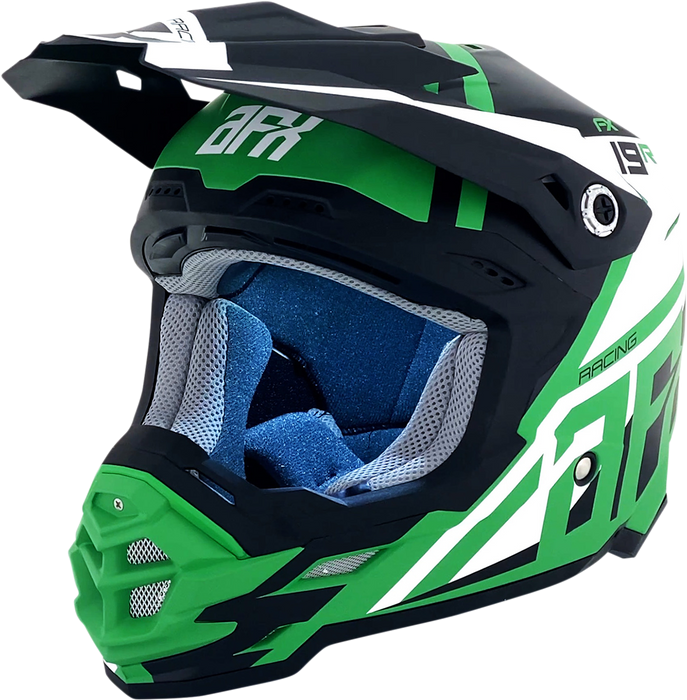 AFX FX-19R Motorcycle Helmet - Racing - Matte Green - Large 0110-7080