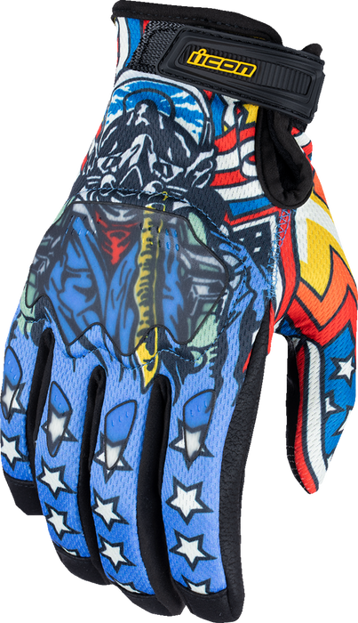 ICON Hooligan™ CE Flyboy Gloves - Blue - 3XL 3301-4714