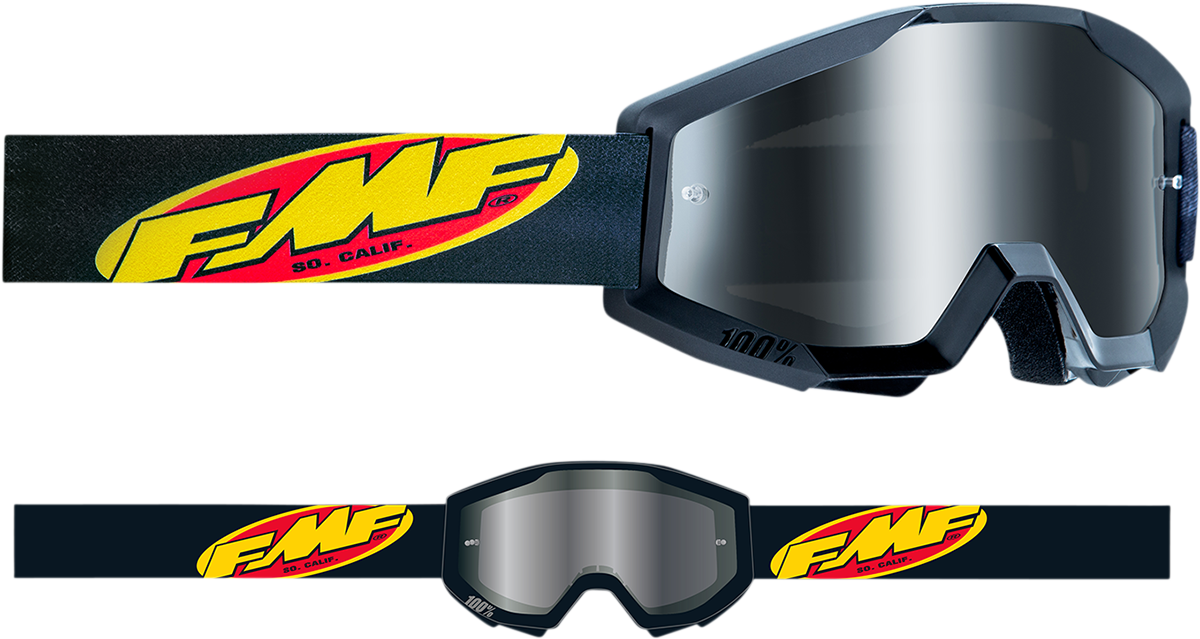 FMF Youth PowerCore Goggles - Core - Black - Silver Mirror F-50055-00002 2601-3022