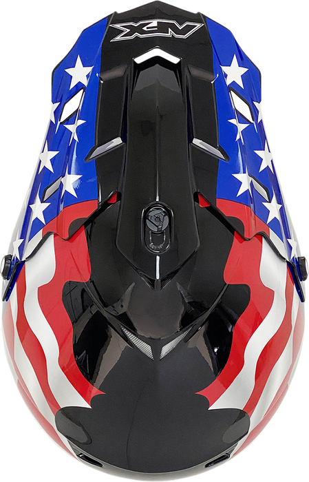 AFX FX-17 Motorcycle Helmet - Flag - Black - XS 0110-2368