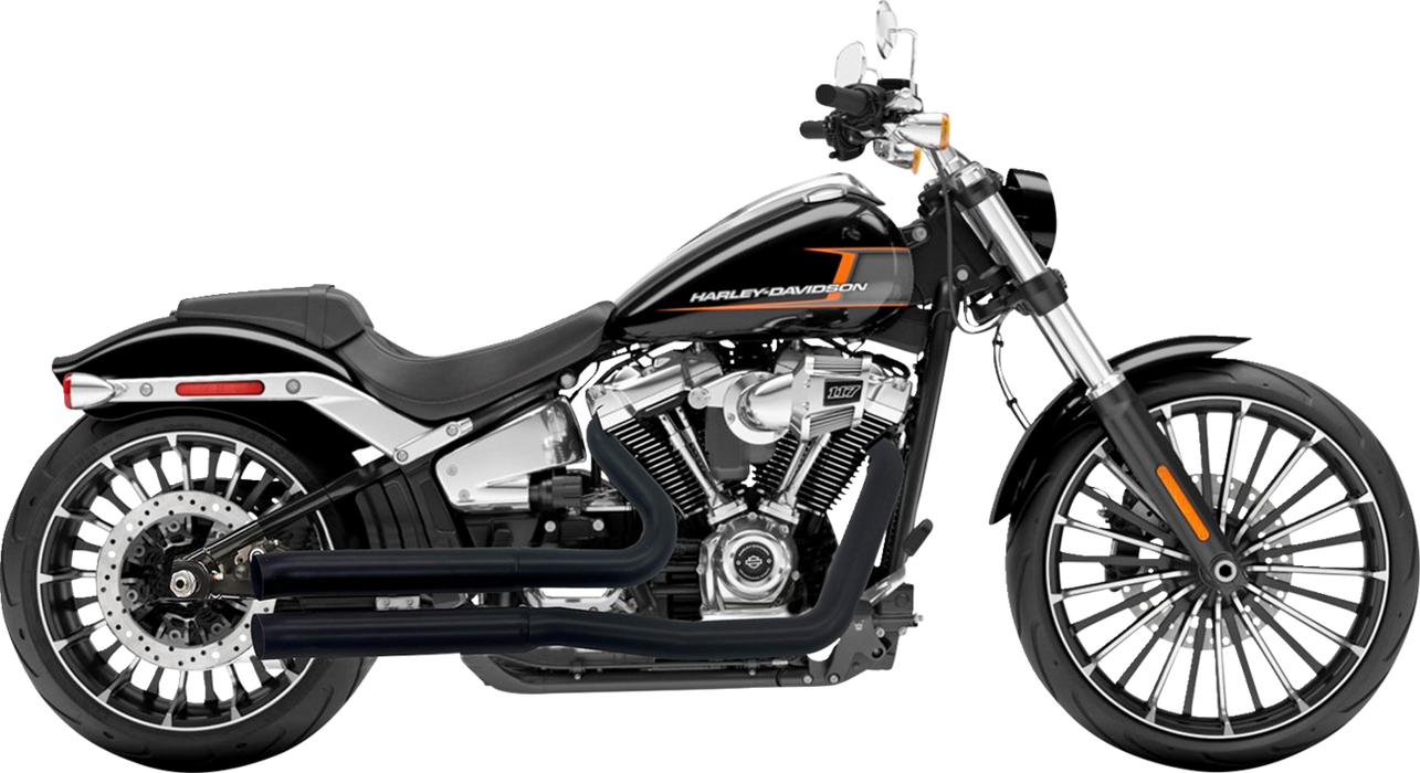 BASSANI XHAUST Pro Street Exhaust - Black - '18+ Softail 1S34DB